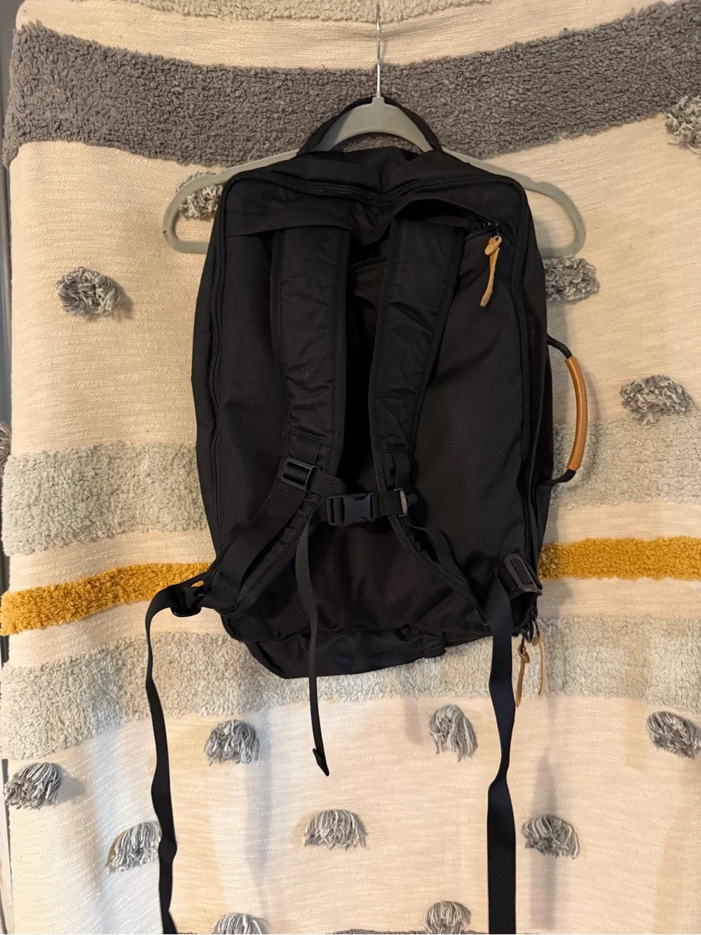 United by Blue - Black Travel Duffel Backpack with Tan Accents